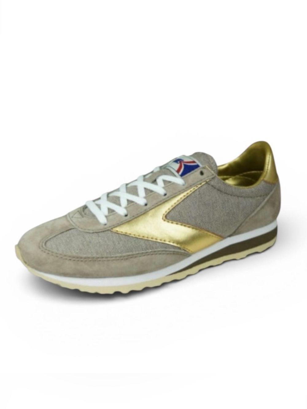 Brooks “Vanguard” Heritage Collection Running Shoe in Beige & Gold Size 8
